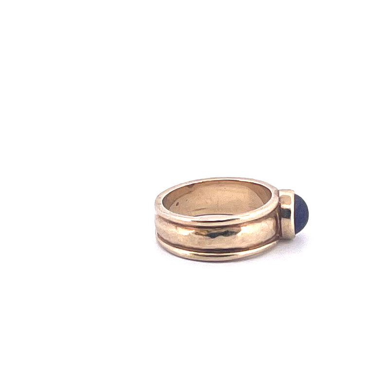 9KT Yellow Gold Ring Purple Stone