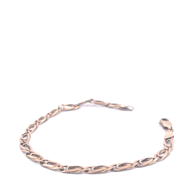 9KT Yellow Gold Oval Link Bracelet