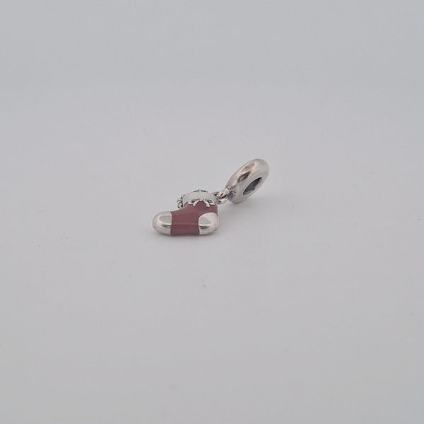 Sterling Silver Pandora Festive Stocking Dangle Charm