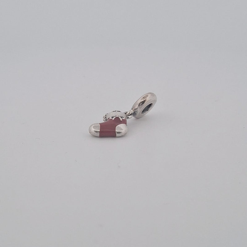 Sterling Silver Pandora Festive Stocking Dangle Charm