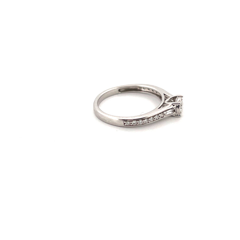 18kt White Gold Solitaire Diamond Ring — frame 17