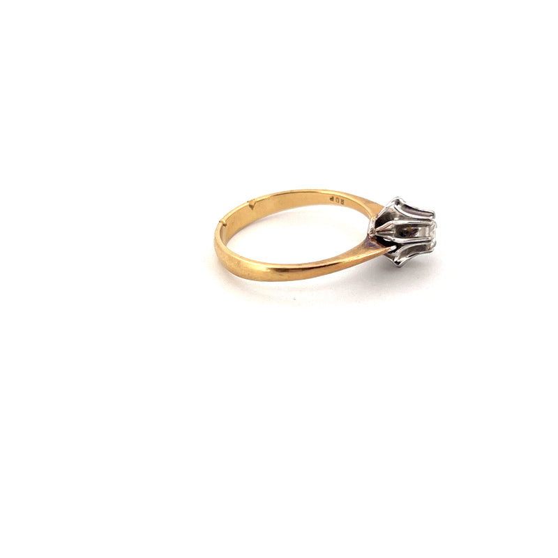 18kt Yellow Gold Solitaire Diamond Ring — frame 21