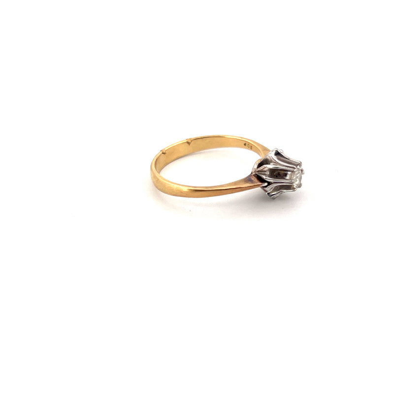 18kt Yellow Gold Solitaire Diamond Ring — frame 22