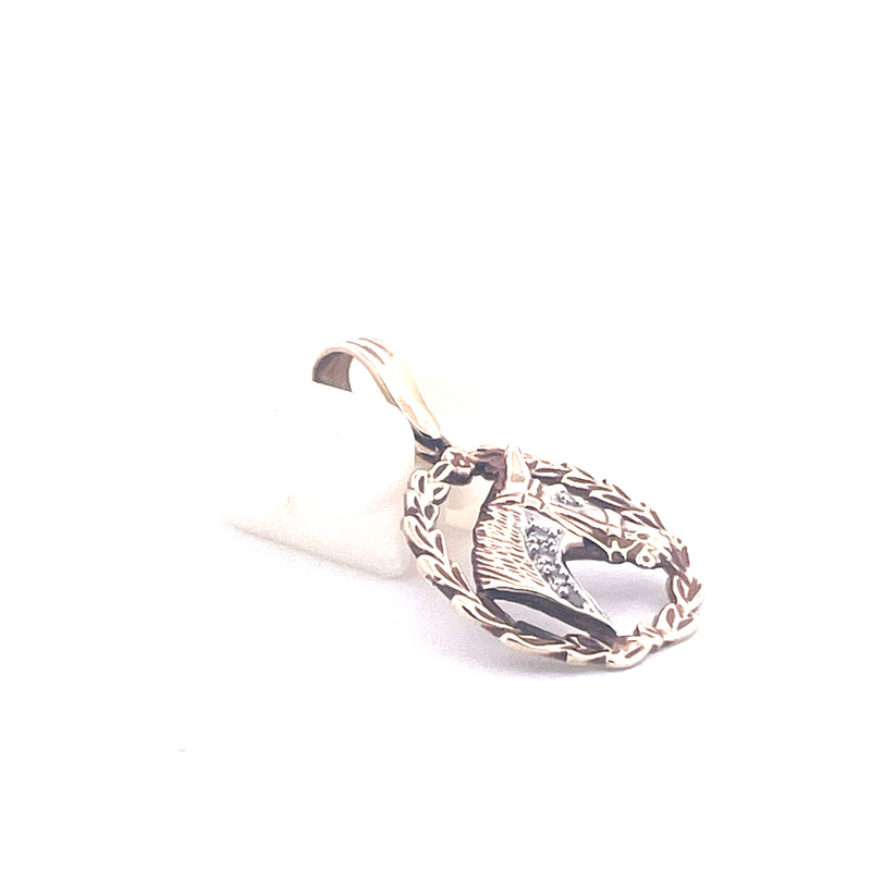 9KT Yellow Gold Horse Pendant