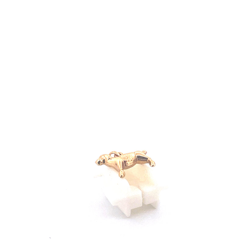 9KT Yellow Gold Dog Pendant