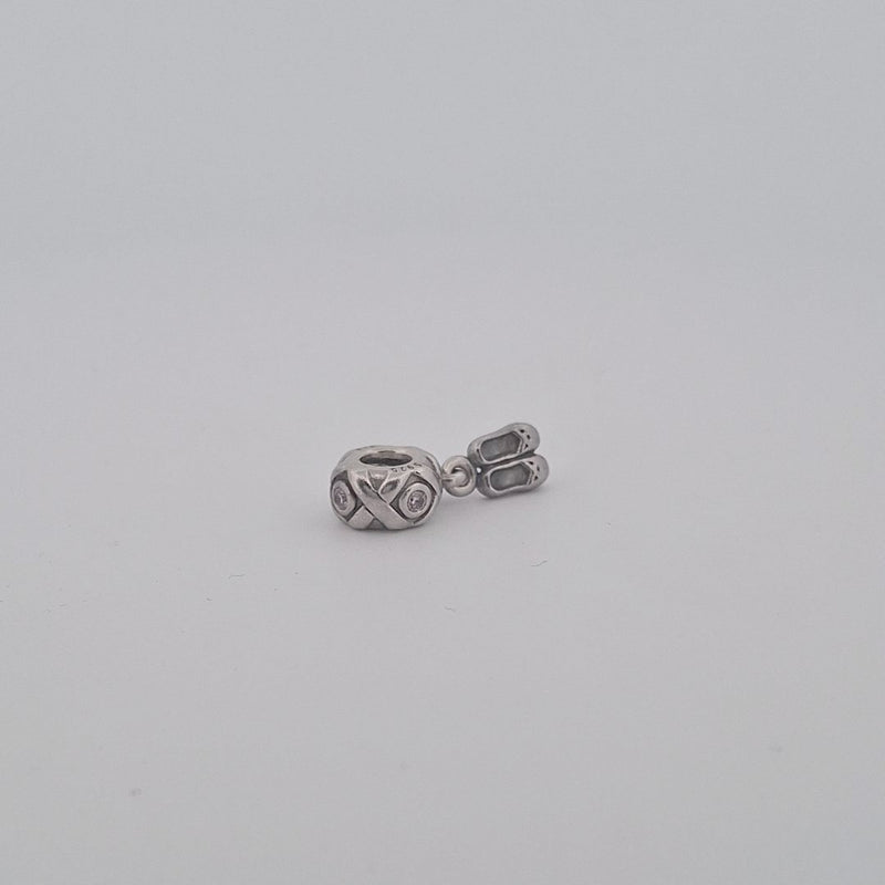 Sterling Silver Pandora Ballet Slippers Dangle Charm