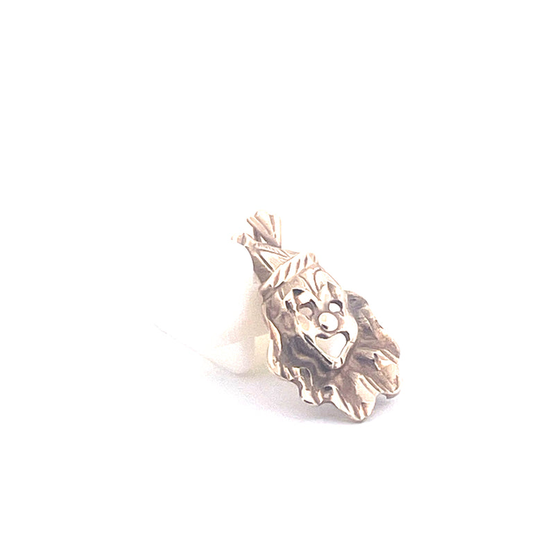 9KT Yellow Gold Clown Head Pendant