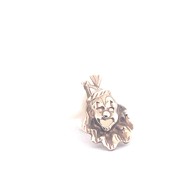 9KT Yellow Gold Clown Head Pendant