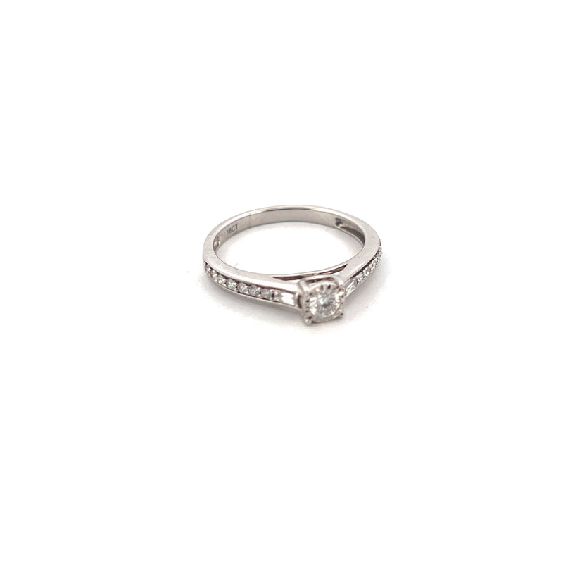 18kt White Gold Solitaire Diamond Ring — frame 21
