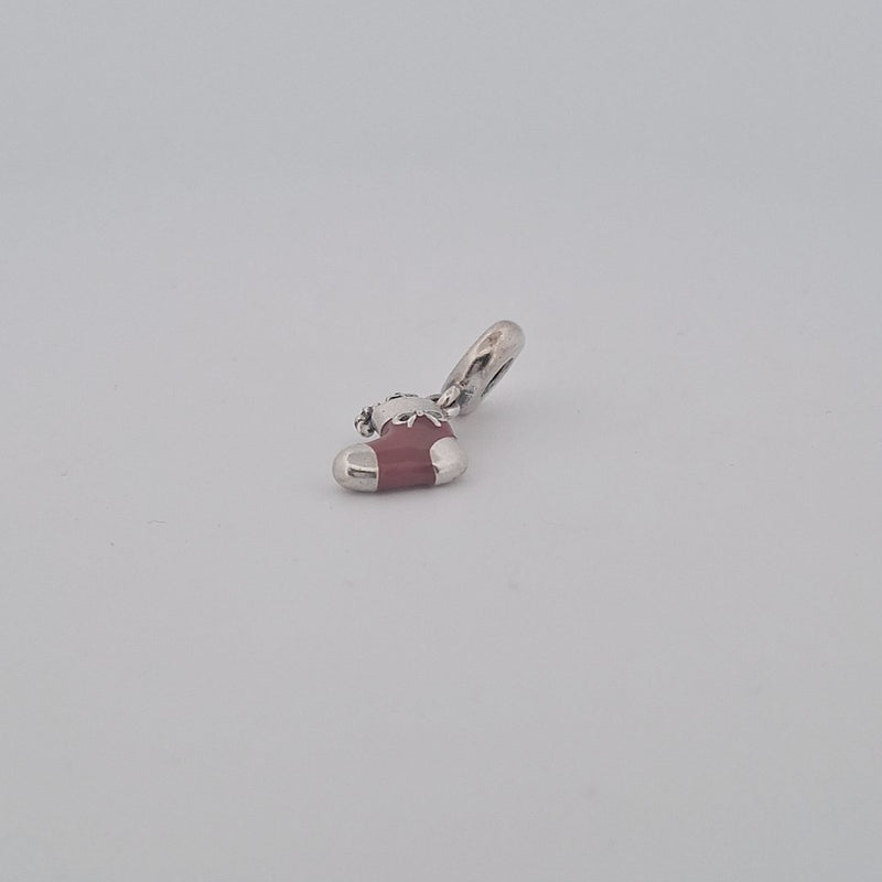 Sterling Silver Pandora Festive Stocking Dangle Charm