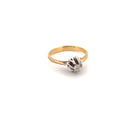 18kt Yellow Gold Solitaire Diamond Ring