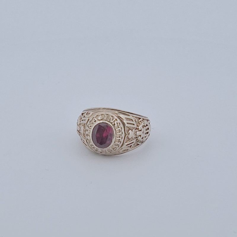 College Ring, Red Centre Stone