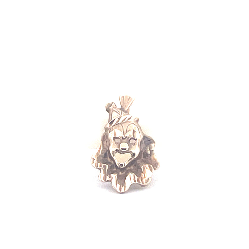 9KT Yellow Gold Clown Head Pendant