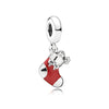 Sterling Silver Pandora Festive Stocking Dangle Charm