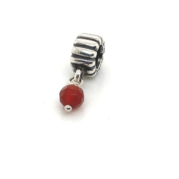 Sterling Silver Pandora Carnelian July Dangle Charm