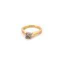 18kt Yellow Gold Solitaire Diamond Ring