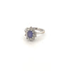 18kt White Gold Tanzanite & Diamond Cluster Ring
