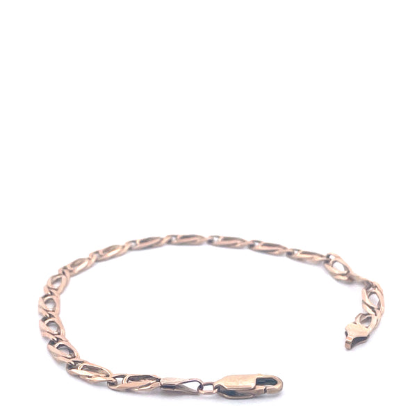 9KT Yellow Gold Oval Link Bracelet