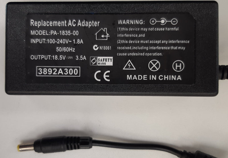 REPLACEMENT AC ADAPTER PA-1835-00