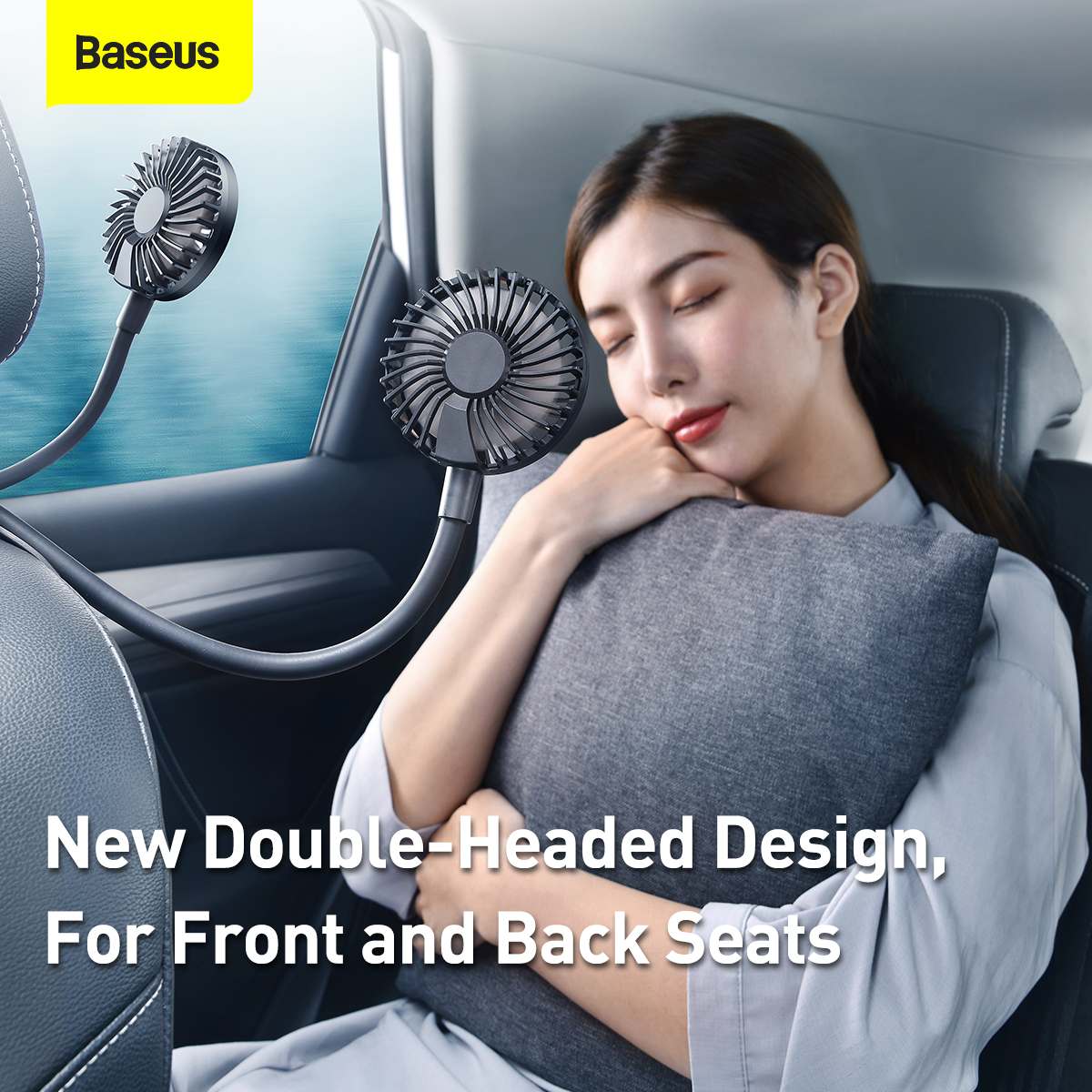 Baseus car two-headed vehicle fan