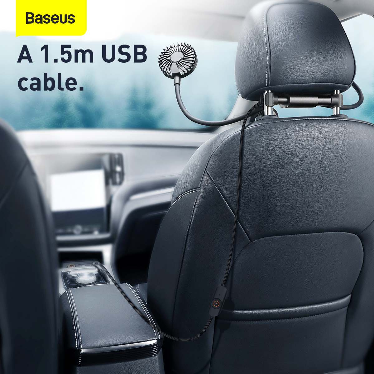 Baseus car two-headed vehicle fan