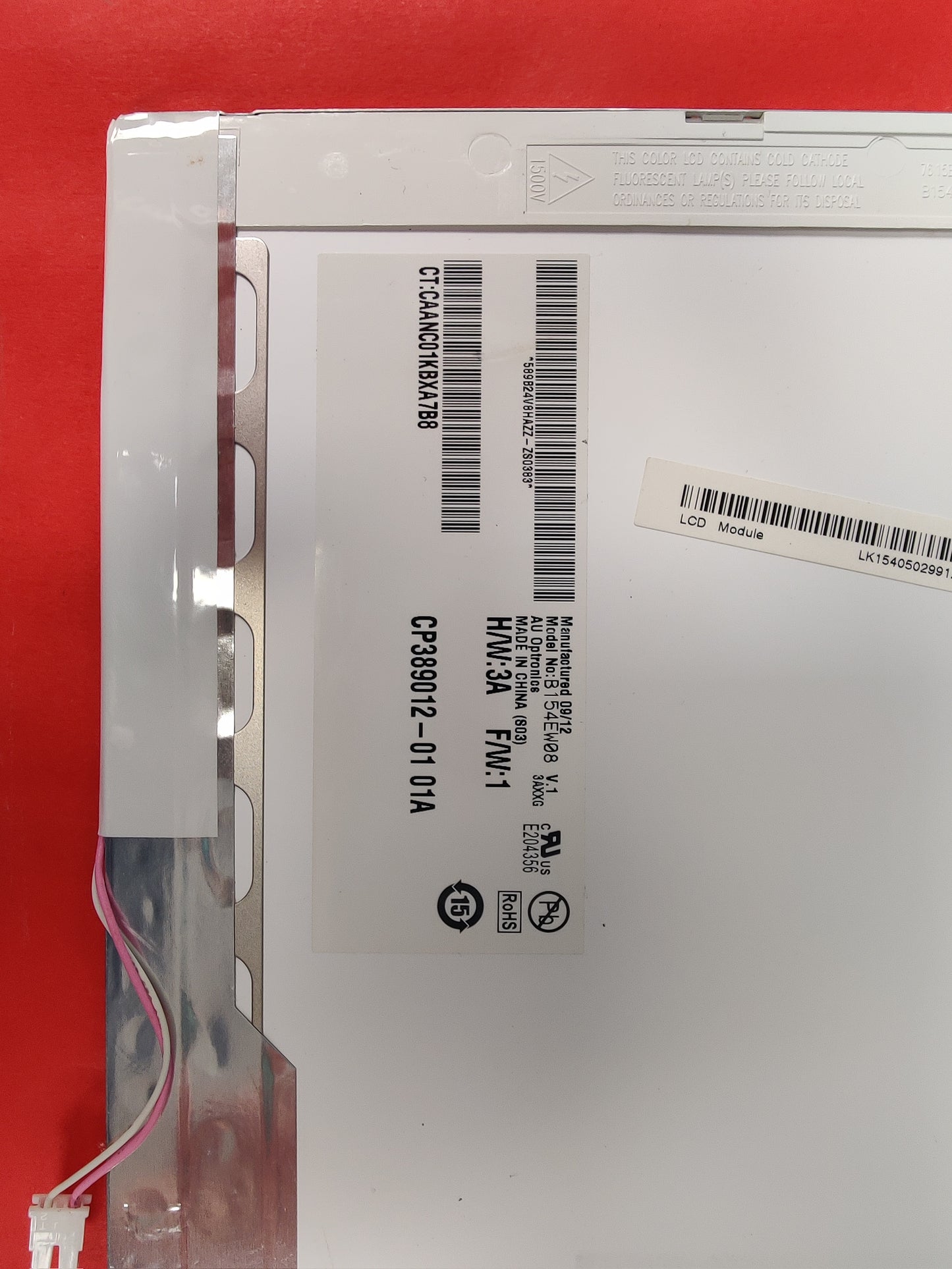 AU Optronics B154EW08 15.4" Laptop Screen