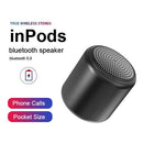 inPods Pocket TWS, Portable Bluetooth Speaker, IPX7 Waterproof, Handsfree Calls, 3W, 500mAh - Black