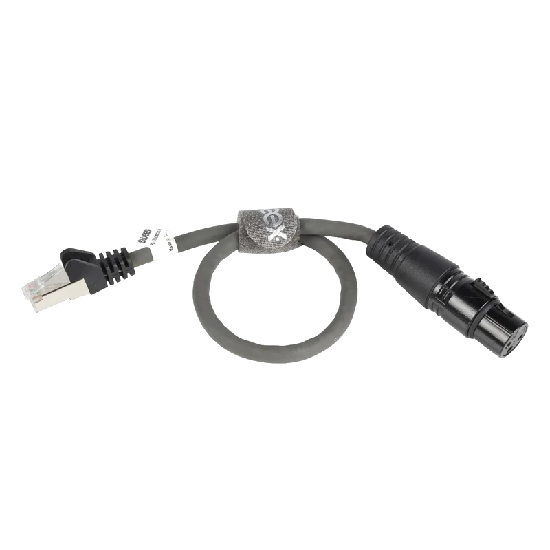 XLR Digital Cable XLR 3-Pin Female - RJ45 Plug 0.30 m Dark Grey